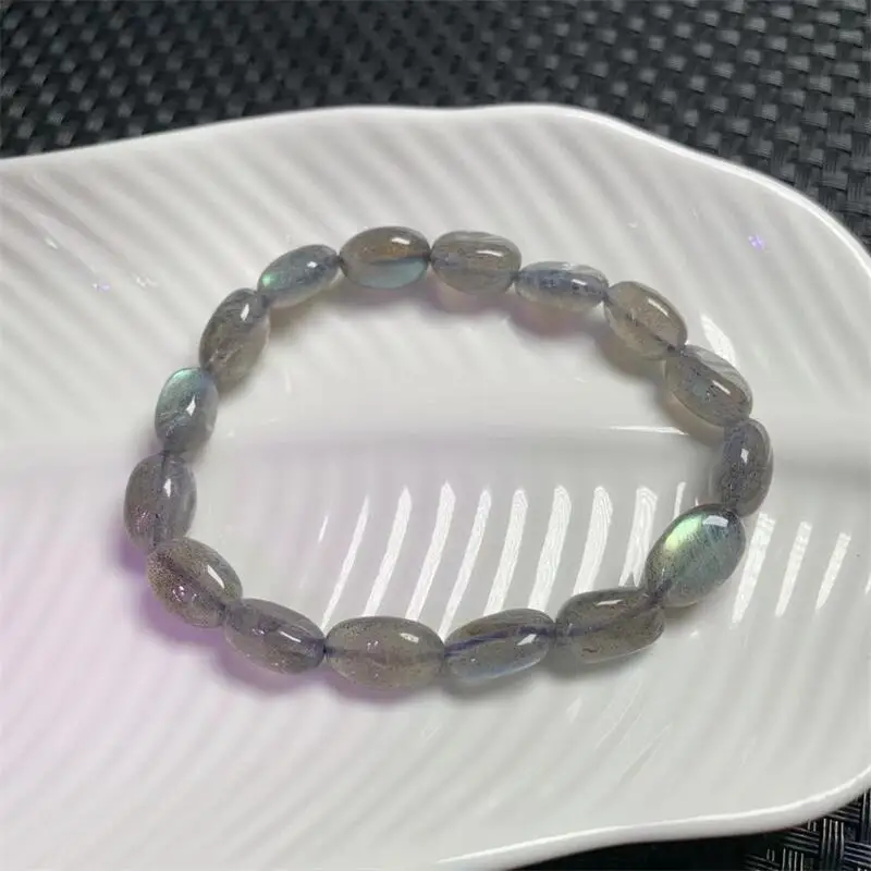 

Natural Freeform Labradorite Bracelet Jewelry Adjustable Chain Quartz Crystal Stone Bangle For Women Gift 1pcs