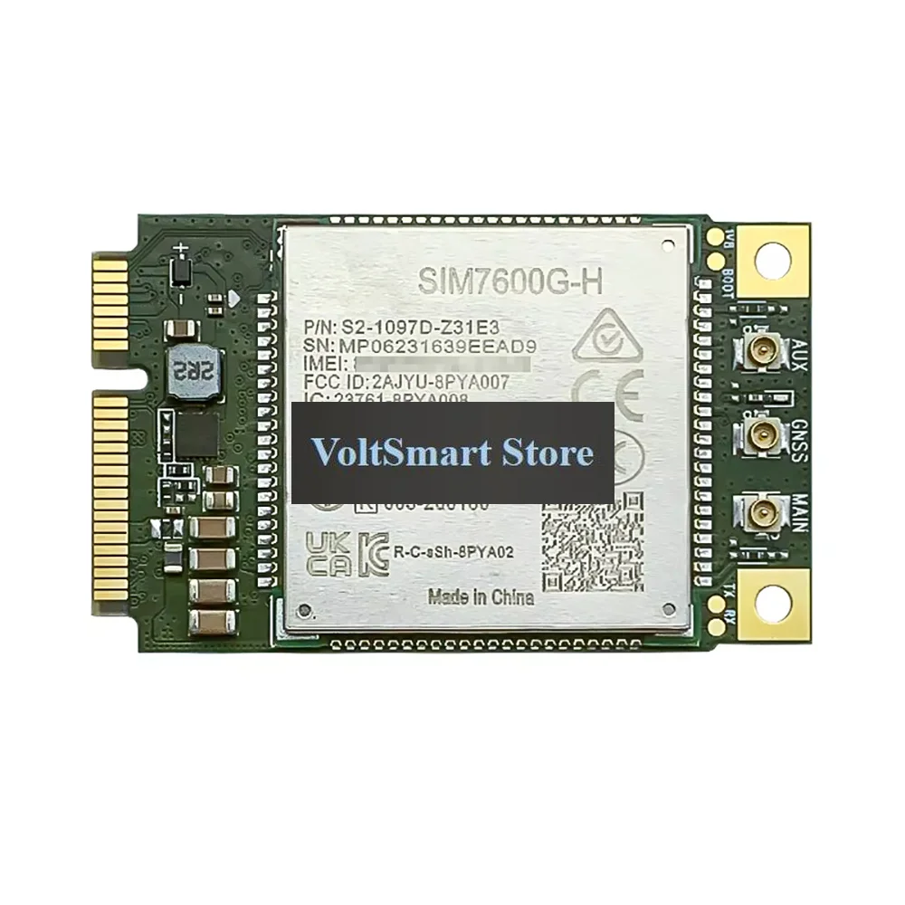 VoltSSIM7600G SIM7600G-H Mini Pcie LTE Cat4 Global Module GNSS Receiver 850/900/1800/1900MHz B1/B2/B3/B4/B5/B7/B8/B12/B13/B18