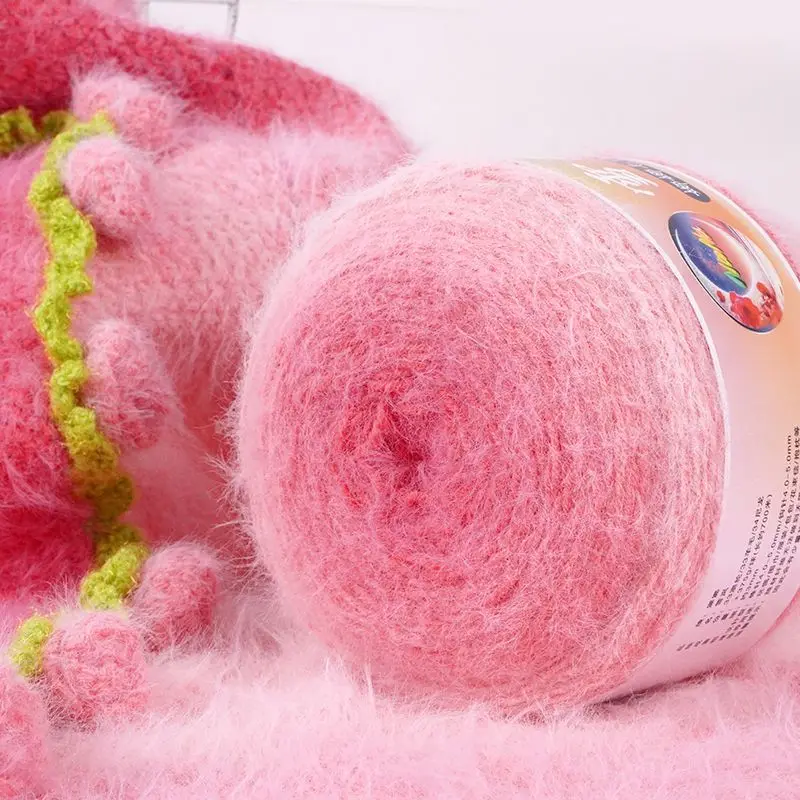 

375g Long Section Dyed Mohair Wool Yarn Handmade Woven Sweater Cake Line DIY Scarf Line Handmade Woven Sweater Ball Line