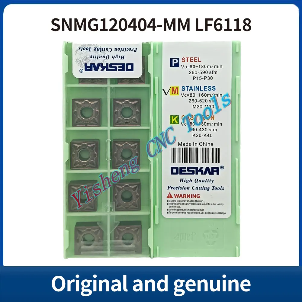 

DESKAR 100% Original SNMG120404-MM SNMG120408-MM SNMG120412-MM LF6118 CNC cutting tool indexable threading carbide insert