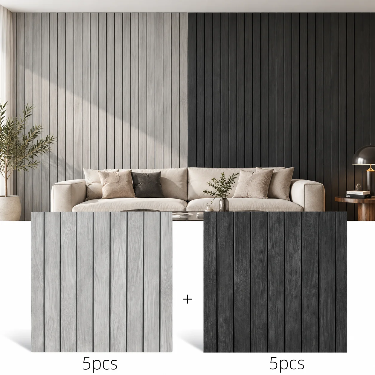 10pcs 30x30cm 3D Grid Stripe Wall Panel, Removable Matte Finish, Suitable for Bedroom Living Room Bathroom Kitchen