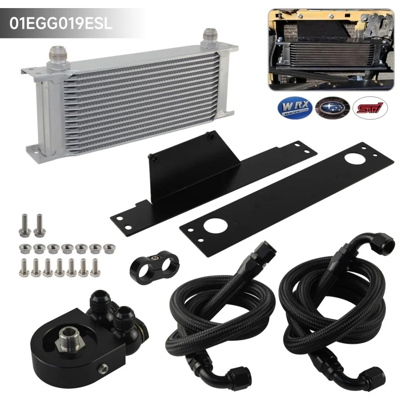 

Черный/серебристый 15-рядный комплект шлангов адаптера масляного радиатора AN10 для Subaru Impreza WRX STi 2001-2005 годов, 2,5 л, алюминий