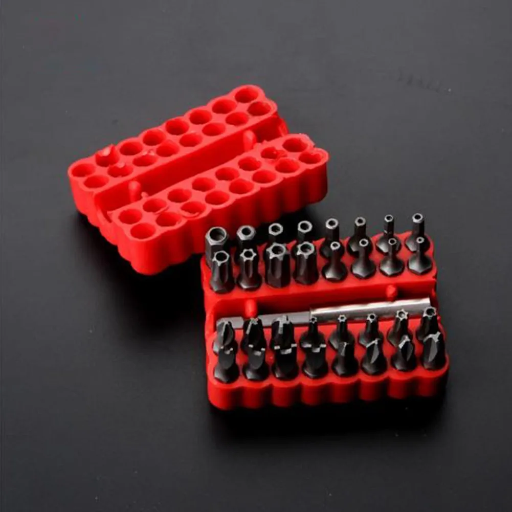 33pcs Security Bit Set With Magnetic Extension Bit Manual Tool Holder Tamper Star Screwdriver Bits Set Quick Release Bit Holder