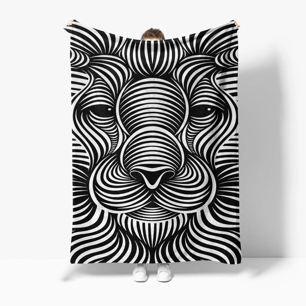 

Multi-scene Animal Print Blanket Sofa Bed Throw Decorative Bedspread for Living Room Bedroom Kids Teens