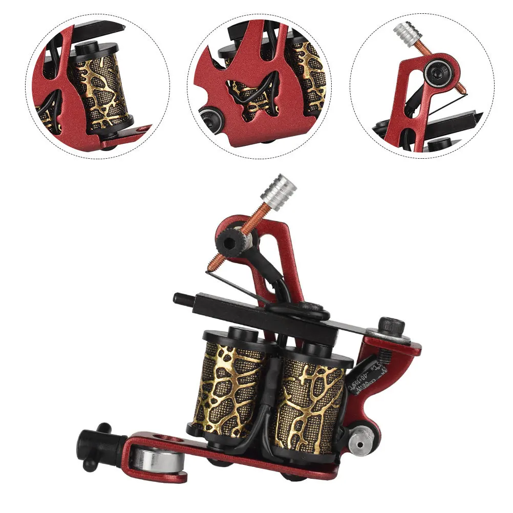 آلة الوشم الحديدي آلة الوشم لفائف 10 لفائف معدات الوشم المحمولة خفيفة الوزن لتظليل البطانة #1