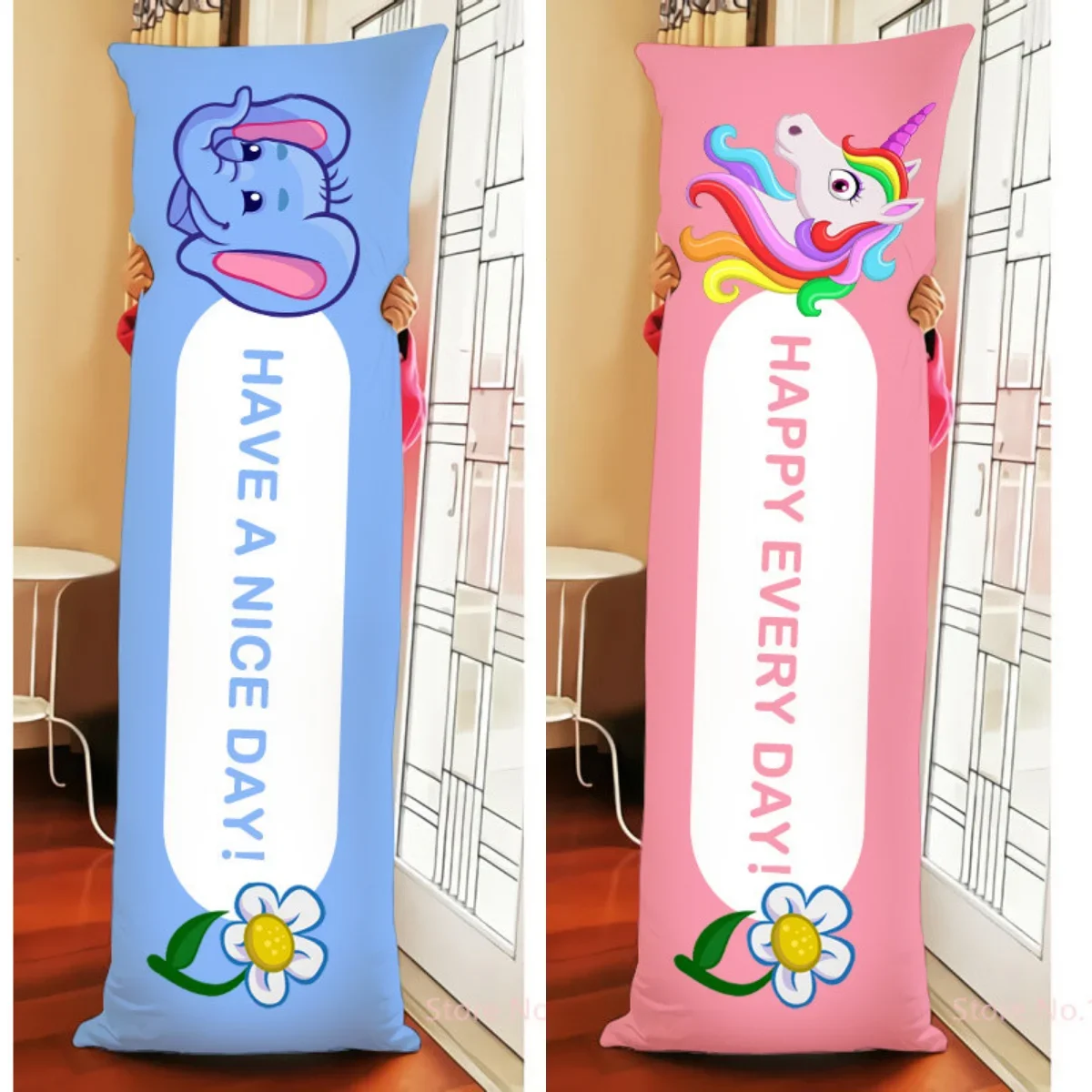 

Animal Hugging Body Pillowcase, Fresh Name Design, Long Cushion Cover, Home Bedroom Rectangle Sleep Decoration Accessories