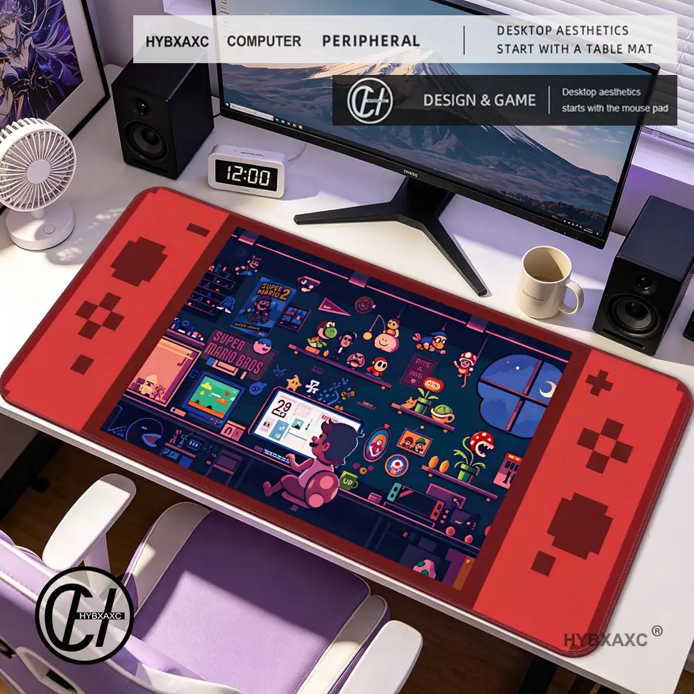 

HYBXAXC P-ixel N-ostalgia Retro Class Video Games ZD Link Mouse Pad Computer Laptop Non-slip Keyboard Desk Mats