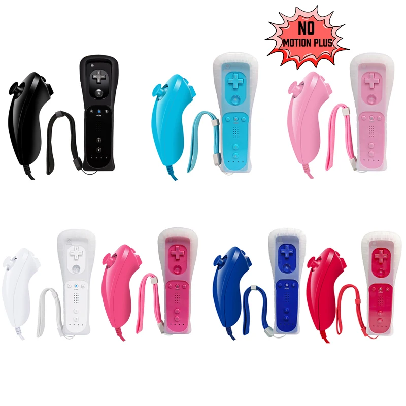 

Without Motion Plus Remote Controller for Wii Remote Gamepad for Nintendo Wii Games Control with Silicone Case