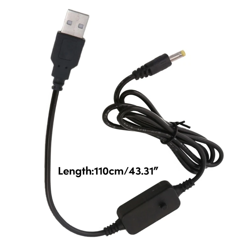 Regulowany kabel napięciowy Uniwersalny QC3.0 USB do DC5-12V DC5521/5525/35135/4017 Regulacja mocy dla głośnika routera