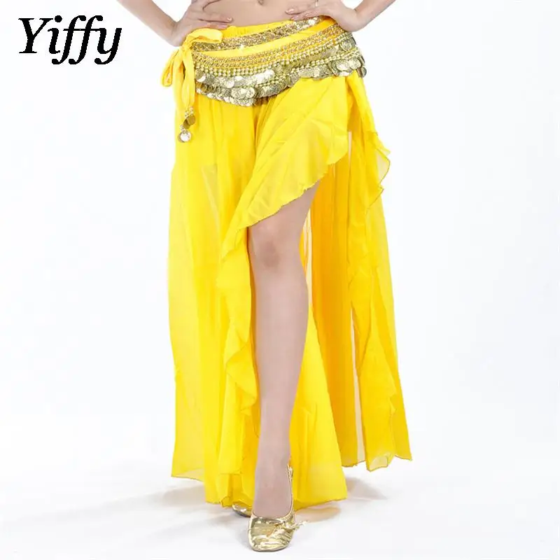 Mode Vrouwen Buikdans Single Split Rok Danstraining Pak Oosterse Buikdans Indian Dance Performance Split Rok Nieuw