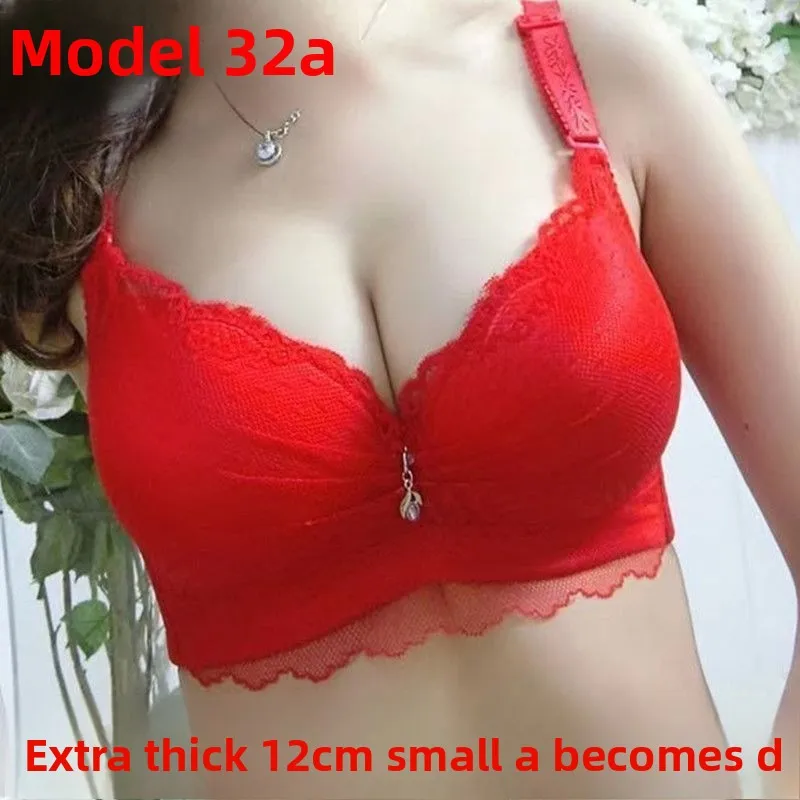 

Женский ультратолстый бюстгальтер пуш-ап 12 см для маленькой груди, кружевной сексуальный бюстгальтер с подкладкой для увеличения размера, уменьшения бокового жира, против обвисания 2023