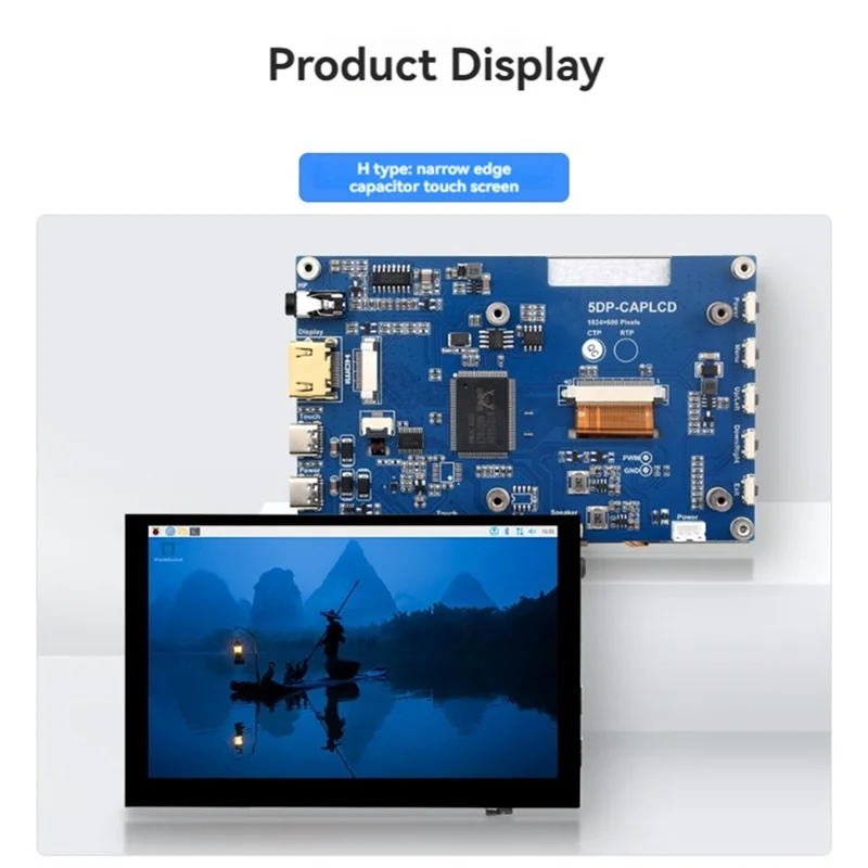 A003 5-calowy pojemnościowy ekran dotykowy IPS 1024X600 HD - kompatybilny z płytami głównymi/ekranem komputera Raspberry Pi/Jetson Series