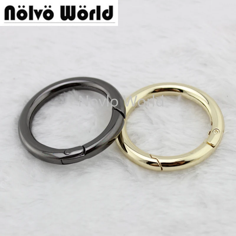 

30pcs 5 colors 3.5cm (1-3/8") Belt Strap Snap Clip Trigger Spring Gate Ring for Making Your Purse Bag Handbag