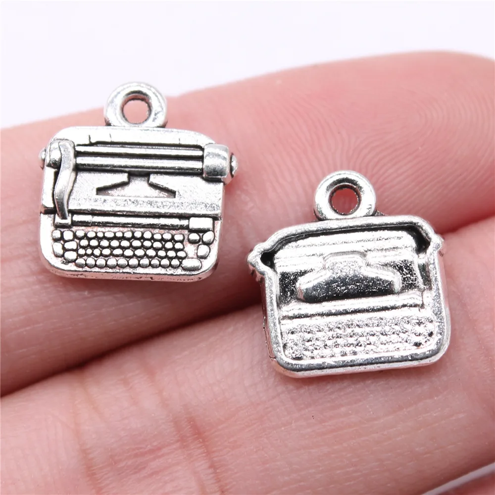 10Pcs/Lot 15x14mm Charms Typewriter Charms For Jewelry Making DIY Jewelry Findings Antique Silver Color Alloy Charms