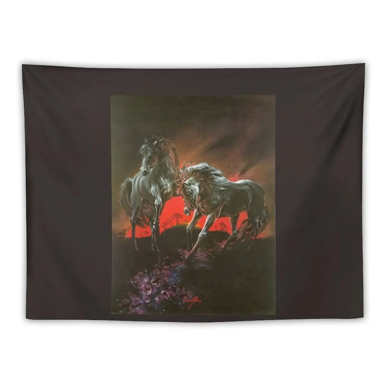 

Dark Horses Tapestry Home And Comfort Decor Room Ornaments Tapestry