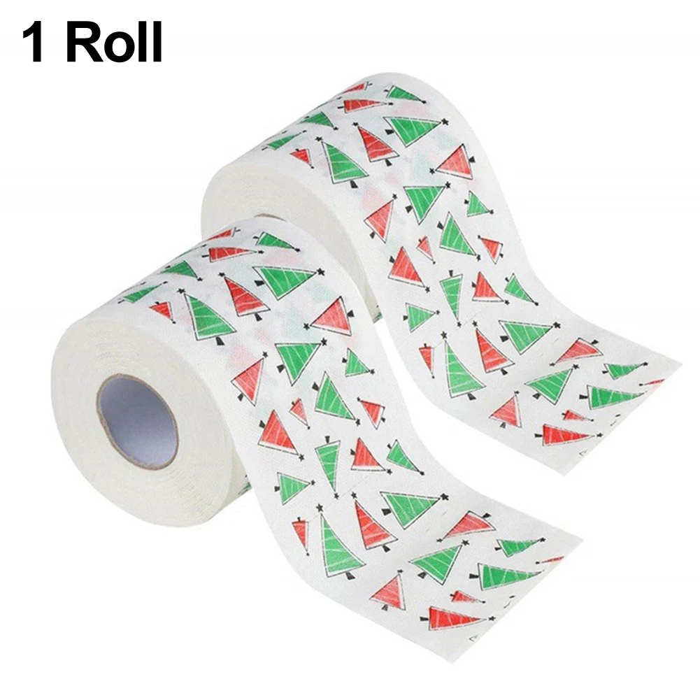 Christmas Toilet Roll Paper Merry Christmas Decoration Santa Claus Bath Toilet Paper For Home New Year Decoration Xmas Tissue