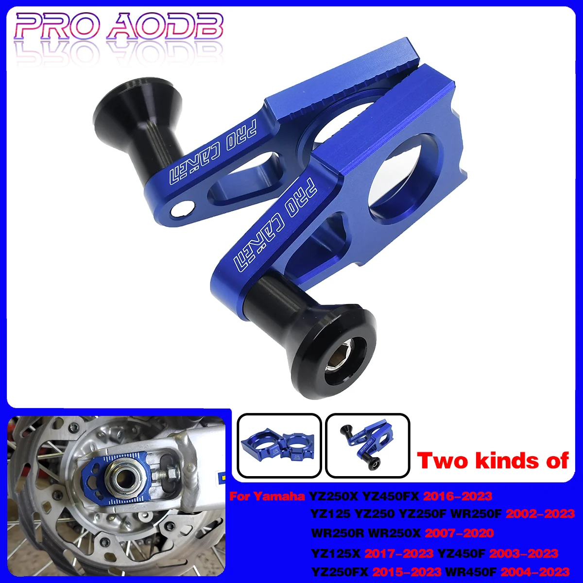 For Yamaha WR250F WR450F WR250R WR250X YZ 125 250 250F 450F 125X 250X 450FX 250FX Motocross CNC Rear Axle Block Chain Adjuster