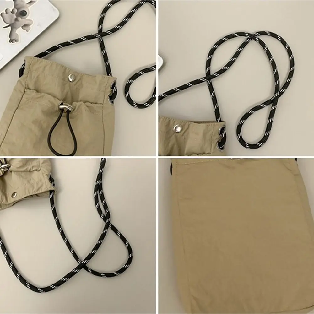 Fashion Canvas Shoulder Crossbody Bags Solid Color Minimalist Style Phone Bag Lightweight Messenger Bag for Outdoor image 6