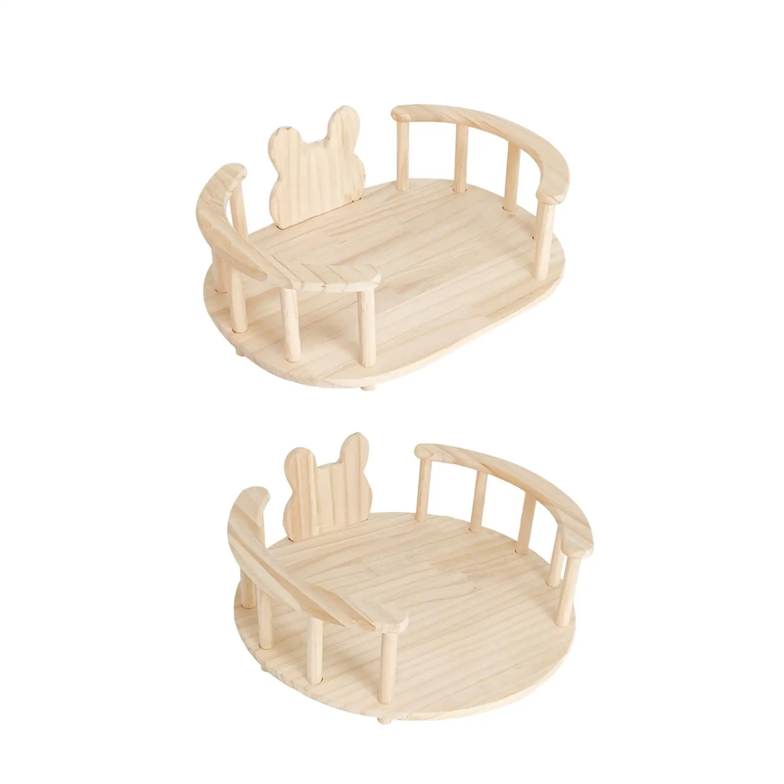 

Wooden Rabbit Bed Stable 2 in 1 Pet Wood Nesting Bed Easy to Assemble Bunny Guinea Pigs House Small Animals Sleeping Habitat