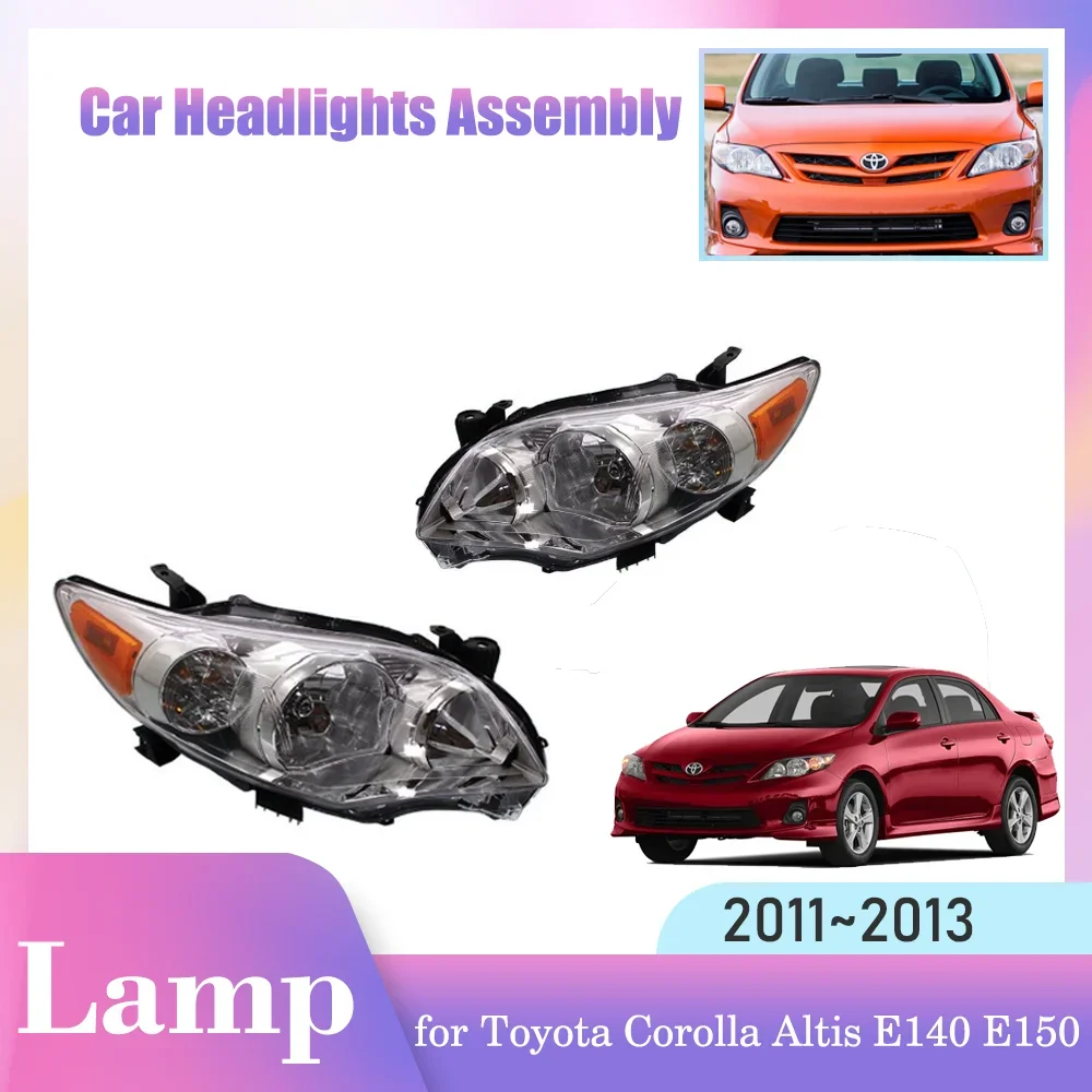 

Car Headlights Assembly for Toyota Corolla Altis US E140 E150 2011~2013 Fog Light Halogen Corner Lamp Warning LED Accessories