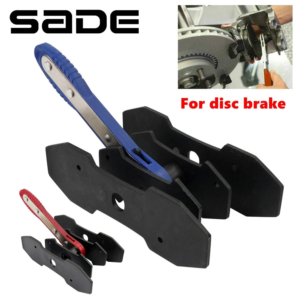 Brake Caliper Press Tool, Car Ratcheting Brake Caliper Piston Spreader Press Tool with 2 pcs Steel Plates