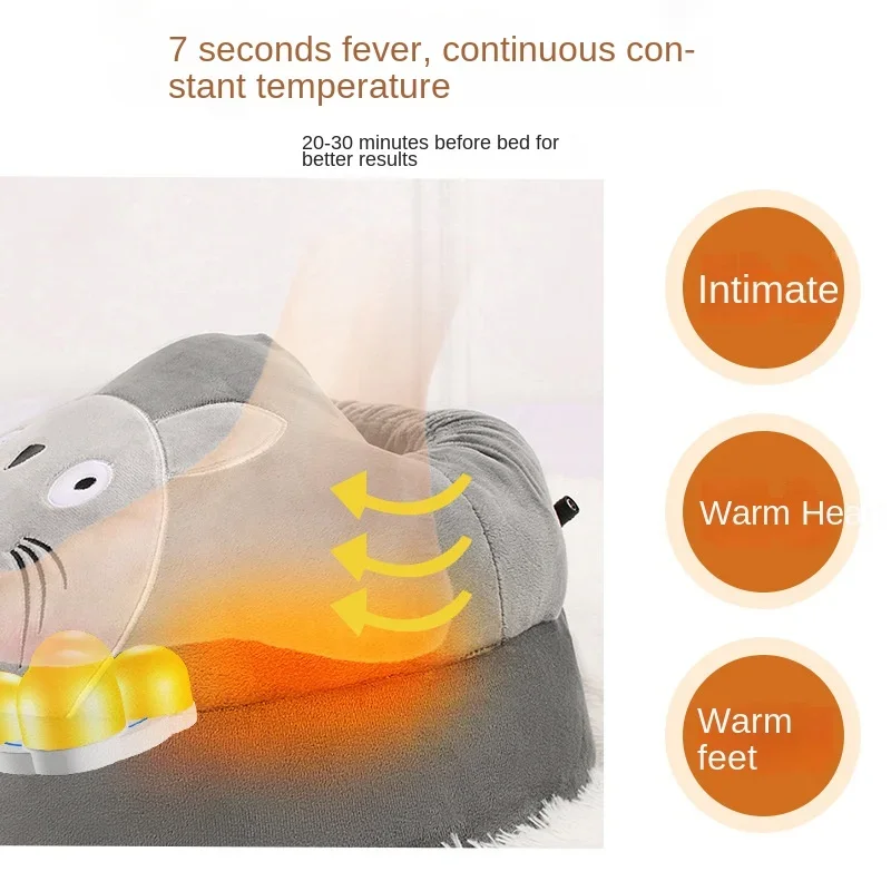 Electric Hot Compress Foot Warmer Kneading Smart Foot Sole Massager Charge Style Button