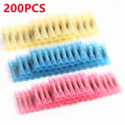 200/100/50Pcs connettori di testa termorestringenti terminali di piegatura del cavo del connettore del manicotto della giuntura del cavo elettrico impermeabile AWG 16-14 Kit