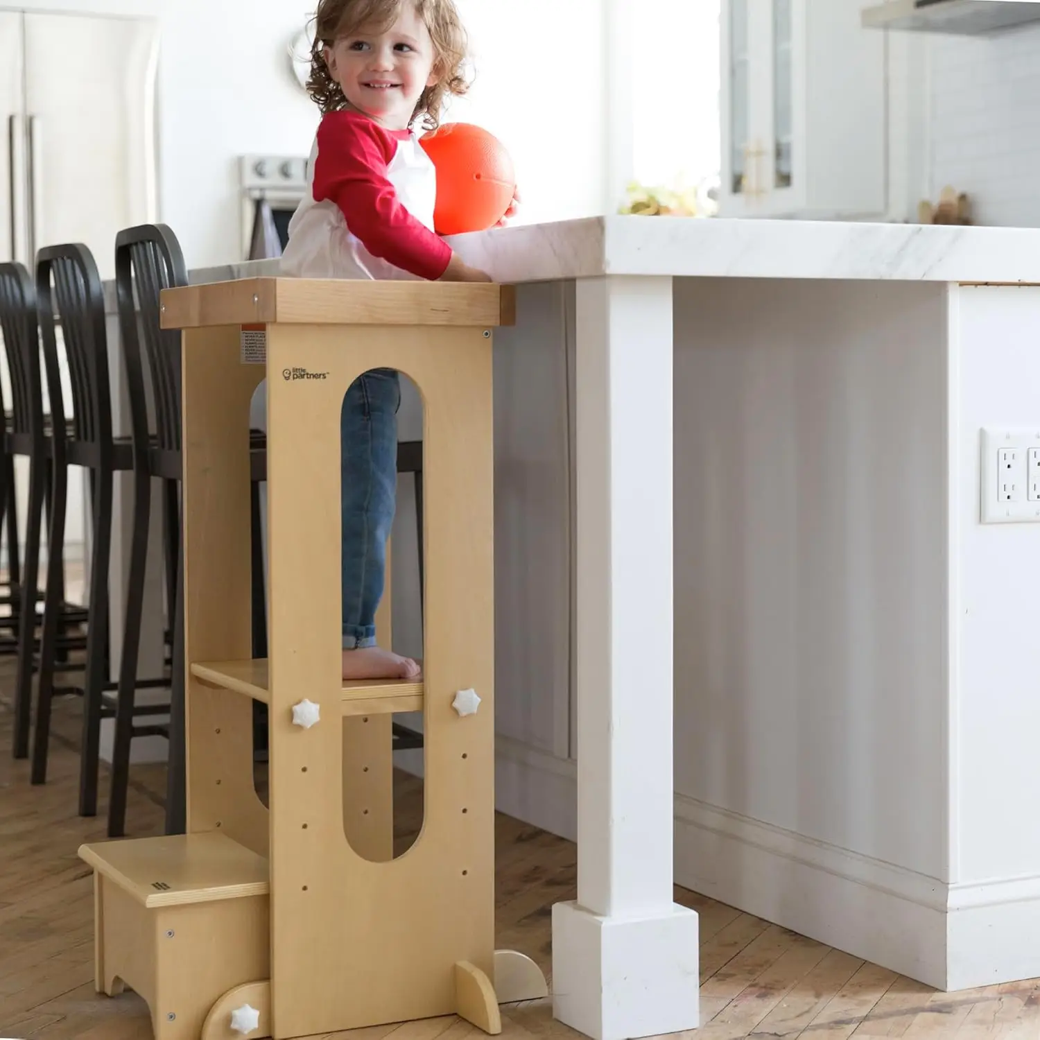 Little Partners Toddler Tower - Explore 'N Store Montessori Kitchen Tower for Cooking, 22.28