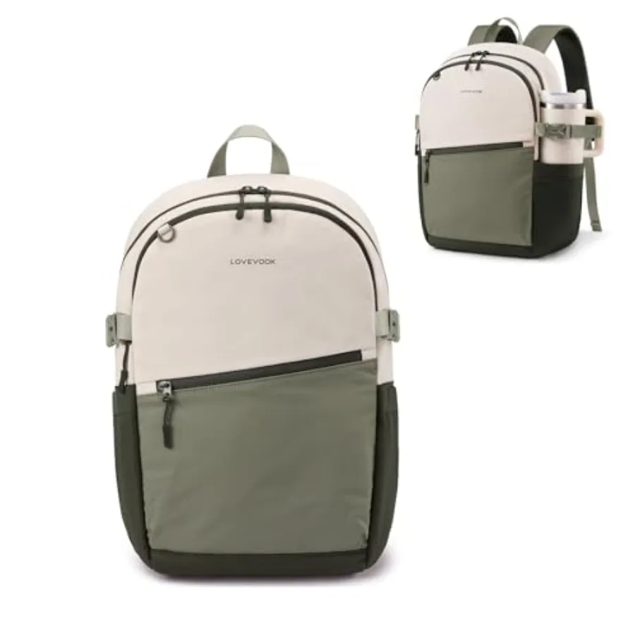 

Everyday Backpack for Women, Chic Versatile Backpack with Water Bottle Pocket, Lightweight Waterproof Casual Daypack for City W