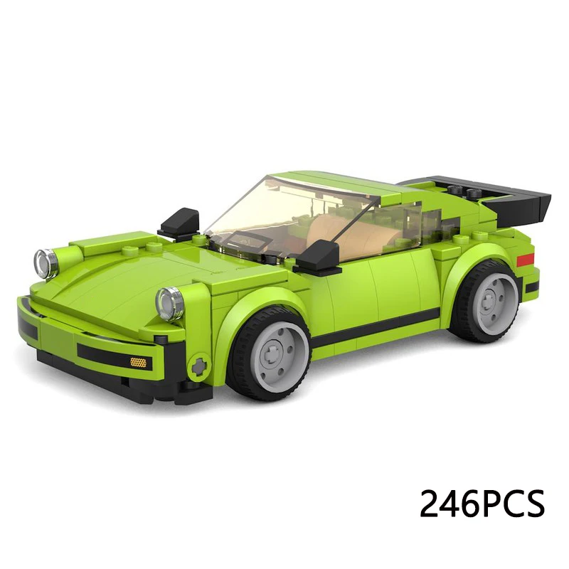 Speed Champions Series MOC City Supercar Turbo Assembling Racing Car Model Building Blocks Toy Brick Children's Birthday Gifts