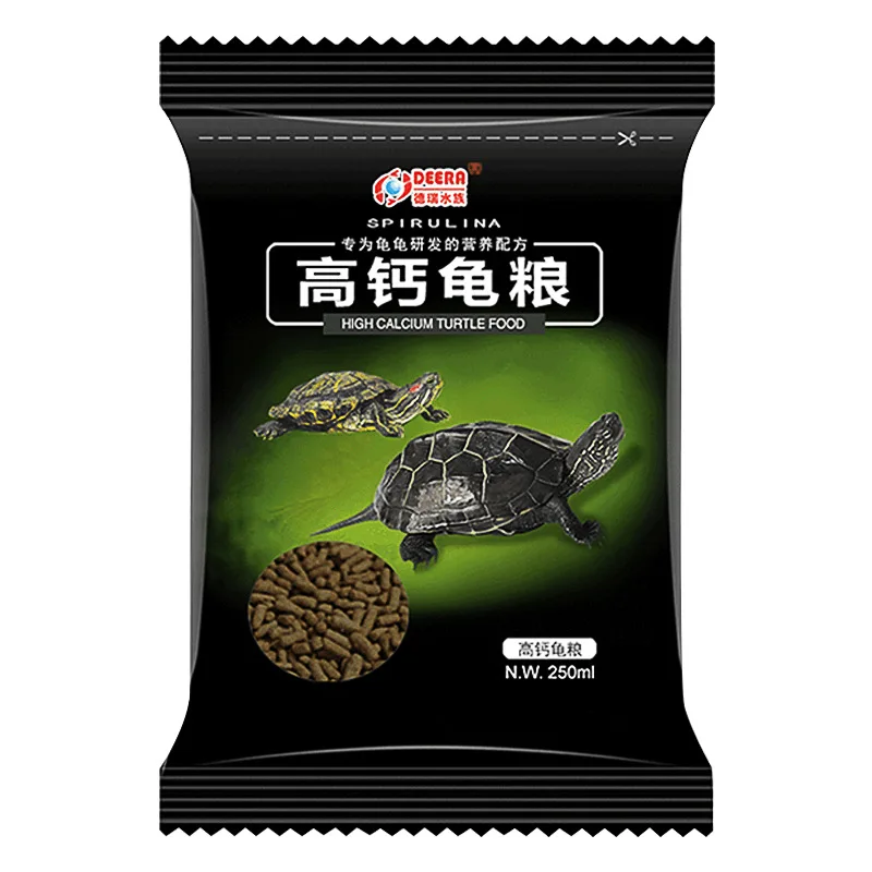 DEERA Aquatic Turtle Food - Nutritionally Balanced Diet for Strong Shell & Health in Red Eared Sliders & Water Turtles