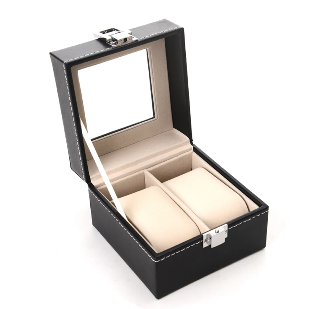 

Stylish Watch Storage Box For Men Lockable Jewelry Display Case