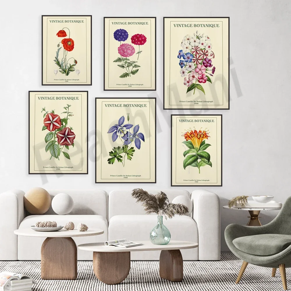 Botanical print, flower market poster, red rose, petunia, matisse floral botanical print, flower shop wall decoration poster