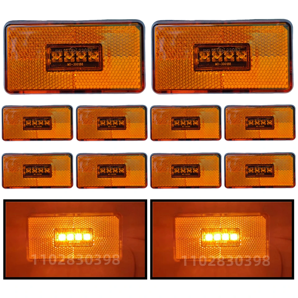 4LEDs 24V Side Marker LED Lights For Scania 5 6 Series P R Cabs