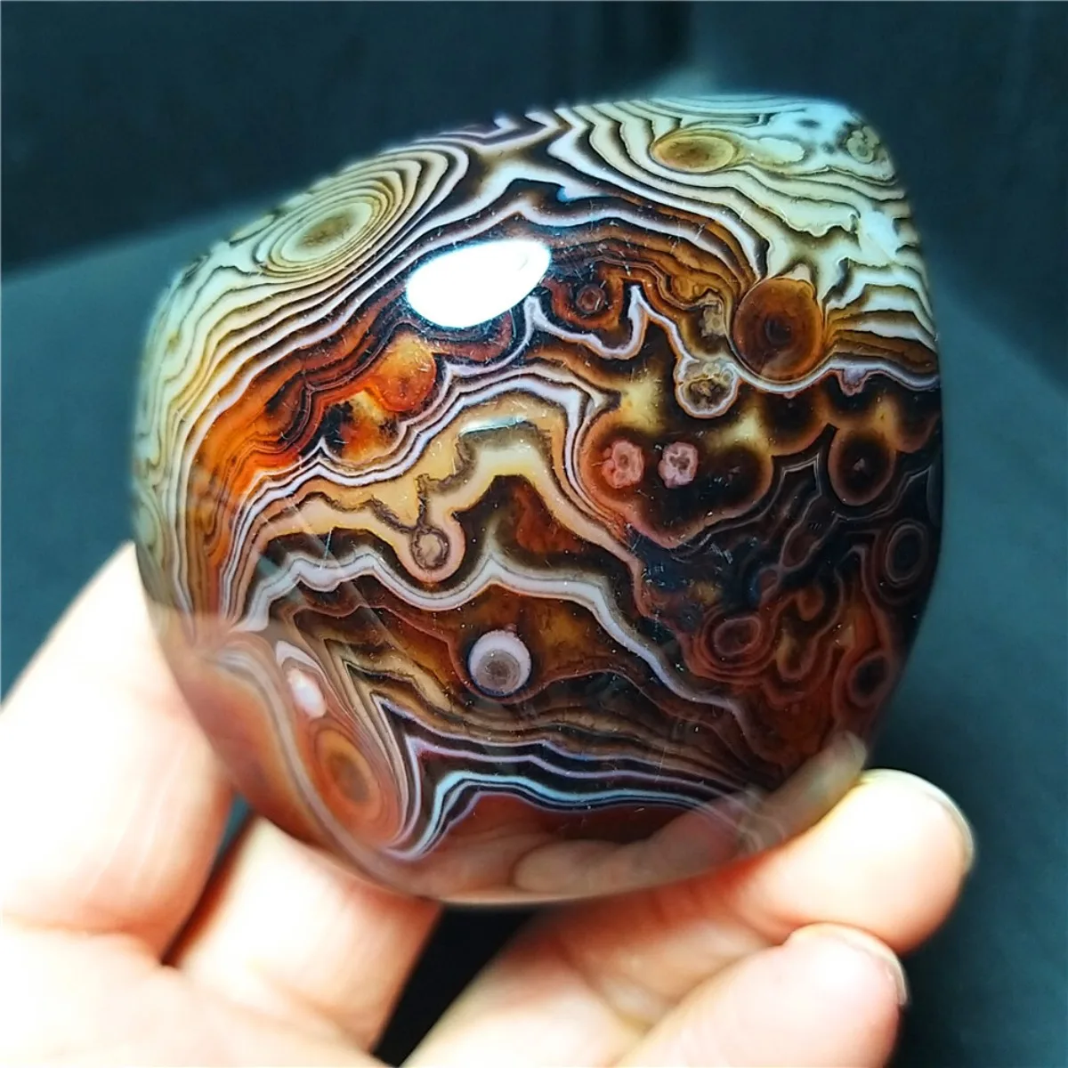 Natural Banded Agate Hand Selected, Polished Tumbled, Mountain Gem, Rock Collection, Crystal Collection, Table Display