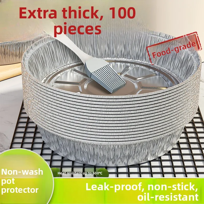 Freidora de aire, sartén de papel de aluminio para barbacoa, bandeja para horno, soporte para Base de Pizza, utensilios de cocina fáciles de limpiar y duraderos