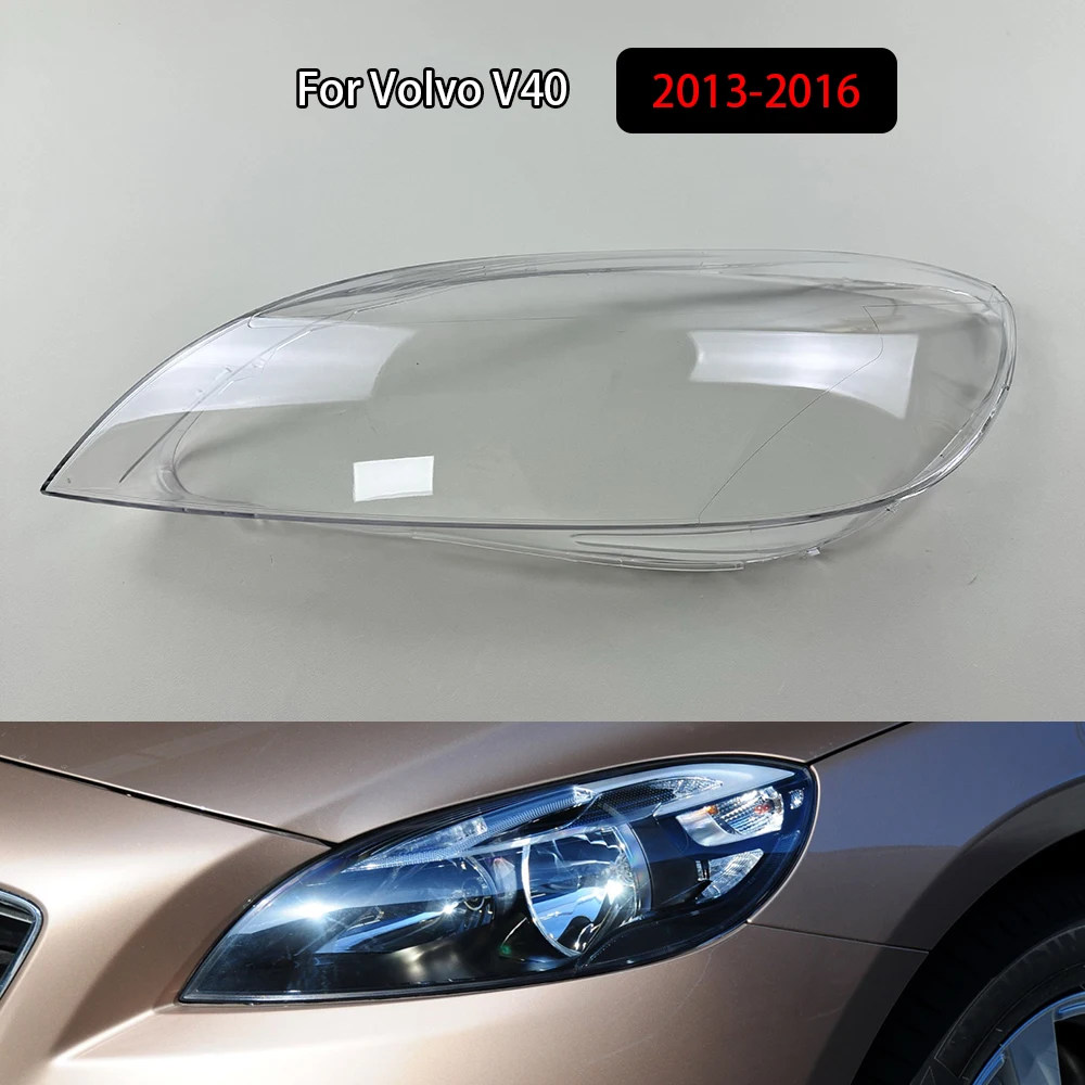 

For Volvo V40 2013-2016 Front Headlight Cover Transparent Headlamp Lamp Shell Replace Original Lampshade Plexiglass