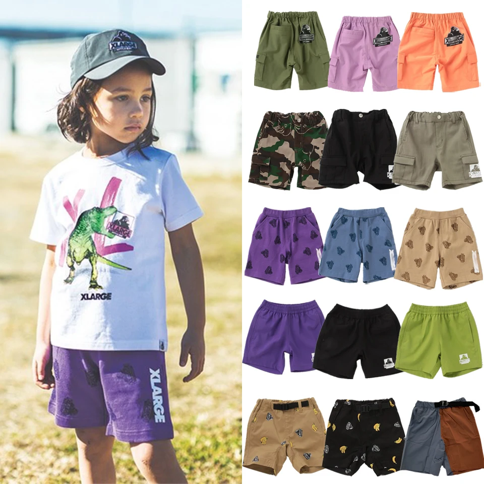 

Summer Japanese Brand Boys Girls Cartoon Gorilla Shorts Kids Streetwear Pants Children Cotton Printing Shorts Fashion Clothes