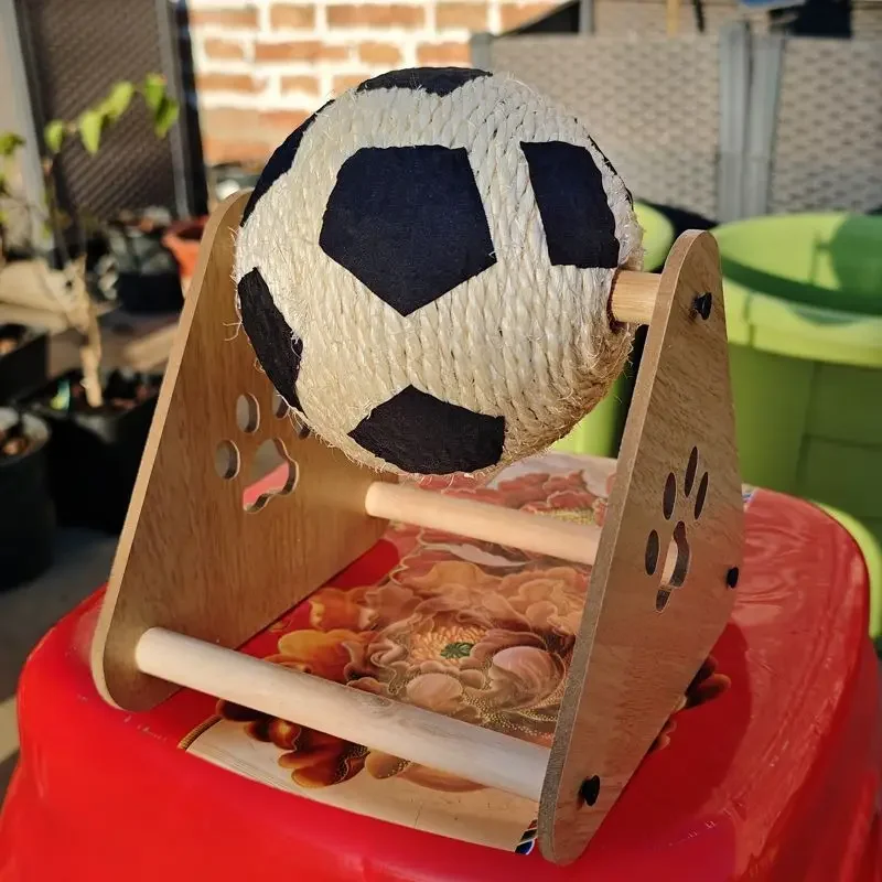 Cat Scratch Ball Roller Soccer Board Sisal Dog Toy To Relieve Boredom Pet Scratch Products Wear-resistant view 3