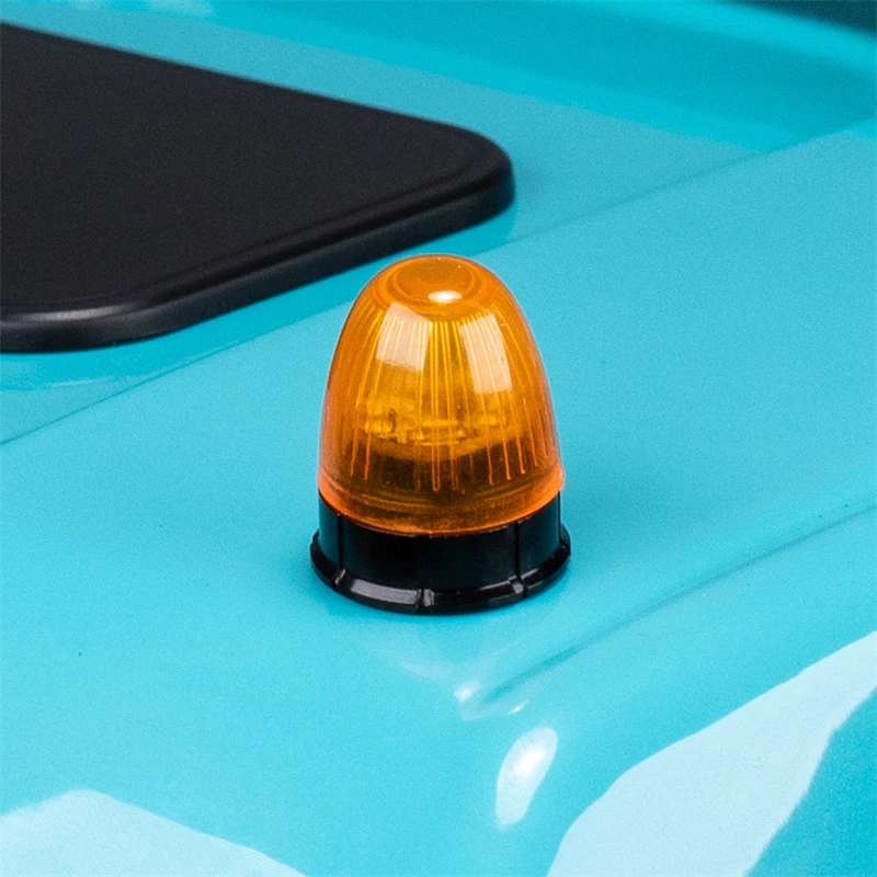 Yellow LED 360° Rotating Warning Light for 1/14 Tamiya RC Dump Truck, SCANIA 770S R620 VOLVO BENZ Arocs MAN TGX Model Car Parts