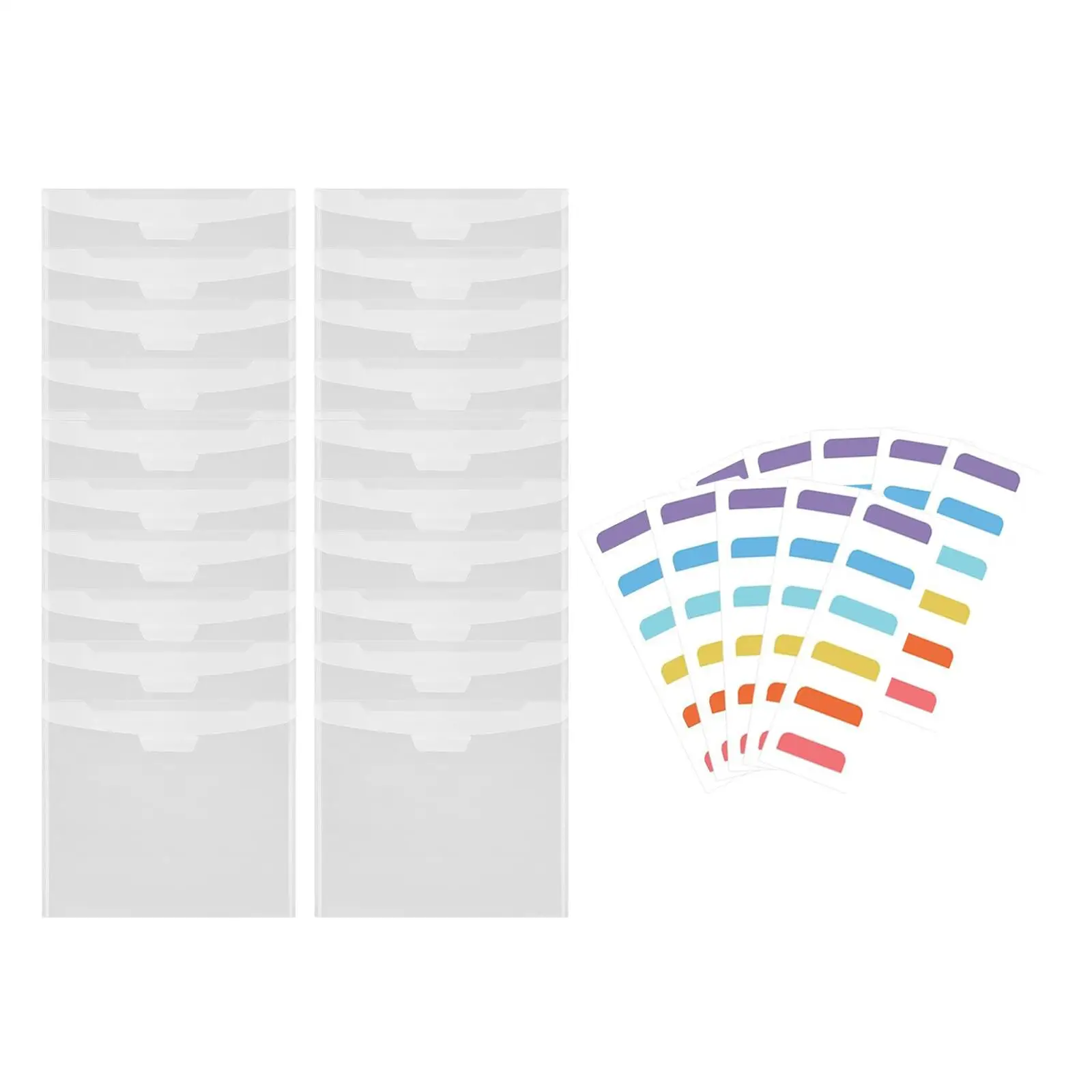 36x مجلدات المستندات مغلفات ملفات مقاومة للغبار مع 60 علامة تبويب مؤشر مغلفات المستندات لاستلام الفواتير وبطاقات جواز السفر والصور المنزلية