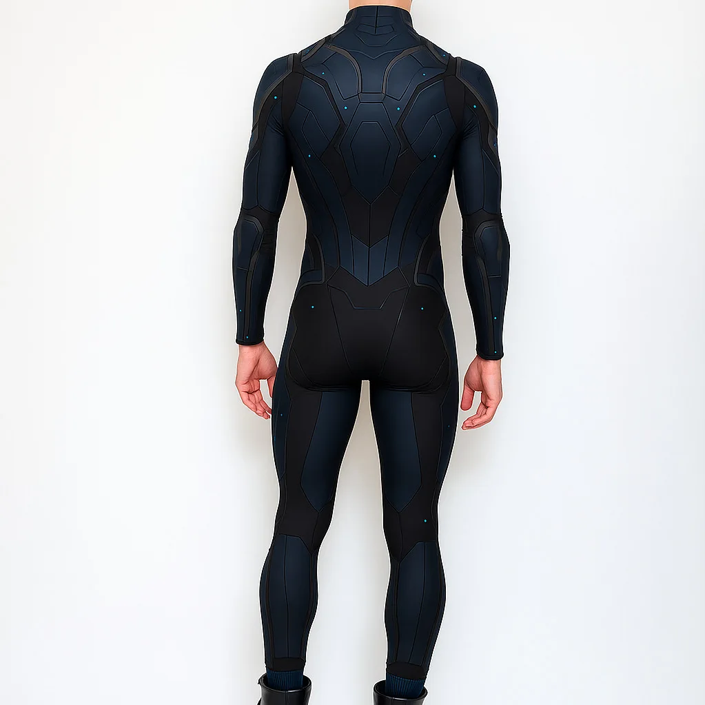 Herren Halloween Cyberpunk Jumpsuit 3D Digitaldruck Roboter Zentai Erwachsenen Cosplay Catsuit Bodysuit Karneval Rennrad Kostüm – Detail 13