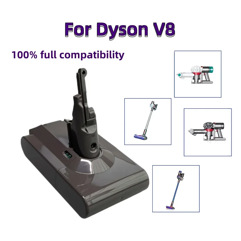 21.6V 4.8Ah/6.8Ah/9.8AH/12.8Ah For Dyson V8 Li-ion Rechargeable Battery Handheld vacuum cleaner battery replacement