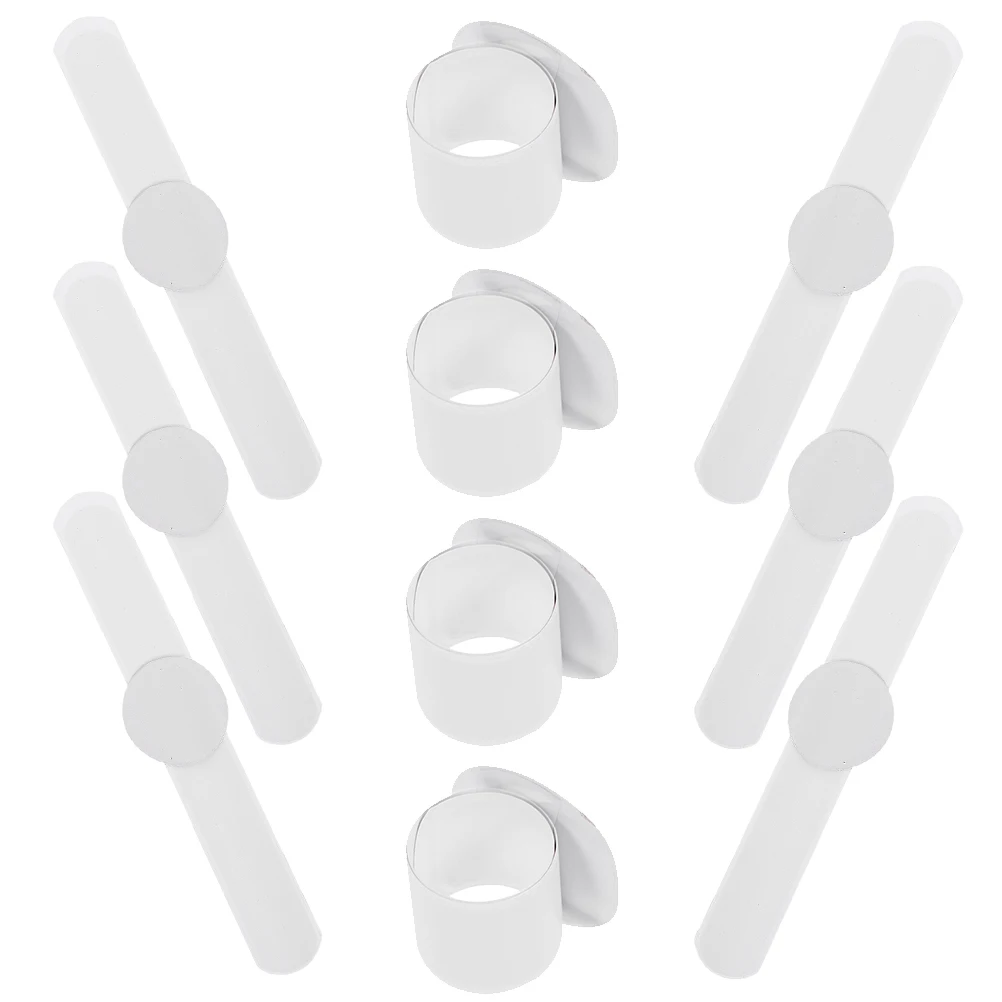 

10Pcs White Slap Bracelets Blank Snap Bands Exquisite Workmanship DIY Wristbands Party Favors Slap Bracelets for Adults