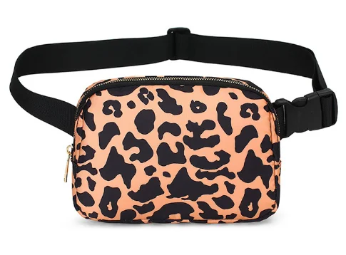 

Belt Bag Women Men Fashion Waist Pack with Adjustable Belt for Workout Running Outdoor Dog Walking Hiking Leopard Print