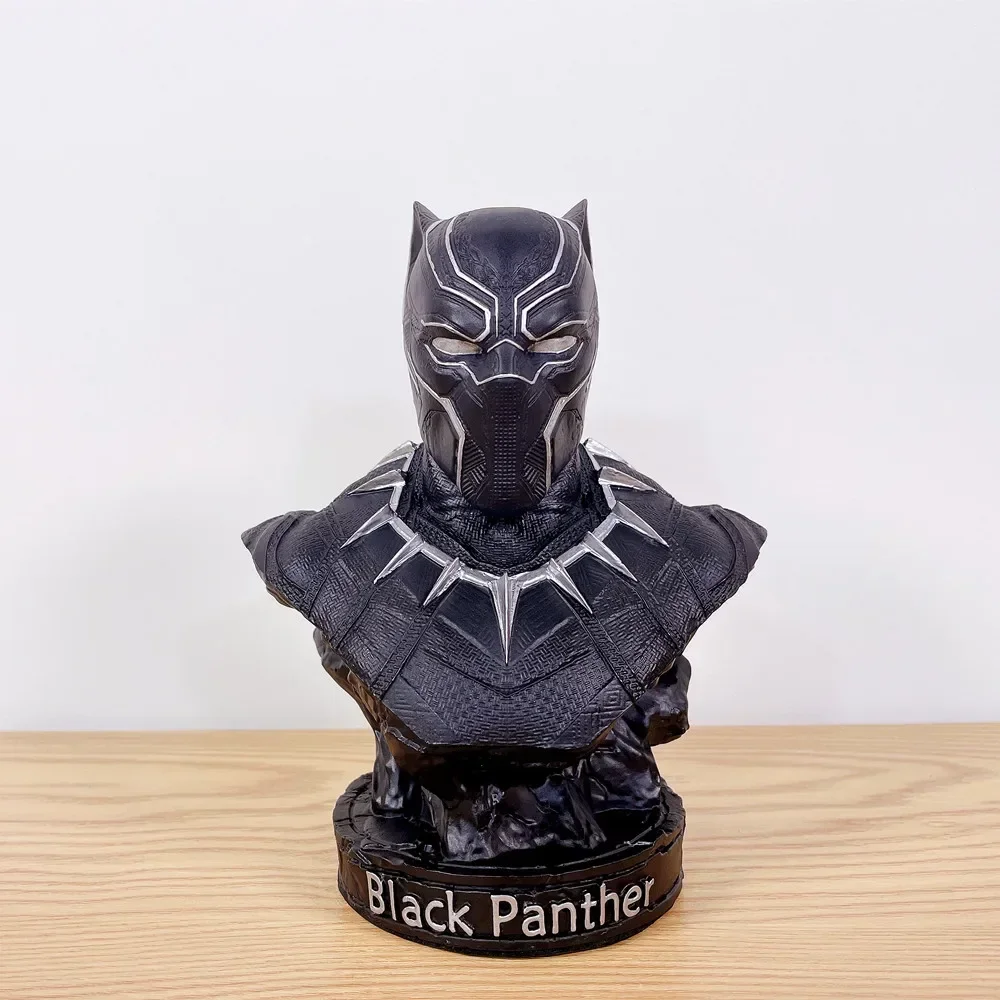 18cm Hero Black Panther Iron man Spider Man Bust figure resin statue Collection model home Decoration Art Sculpture Craft gift