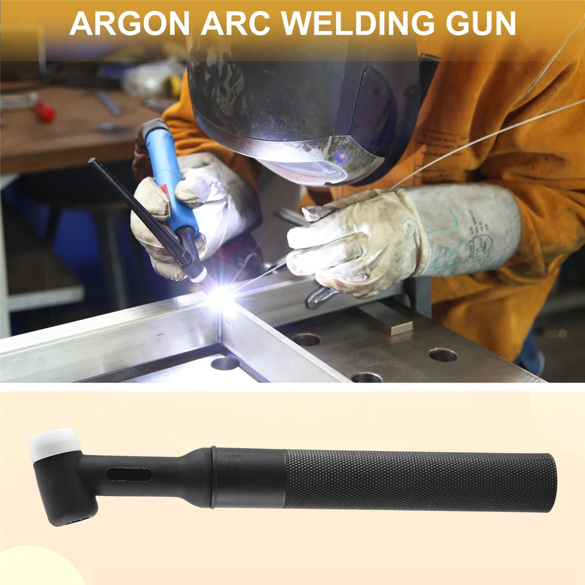 ABAZJ 250A Wp-26F Sr-26F Tig شعلة لحام أسود مرن رئيس الجسم فوهة الغاز المبردة الشعلة 26 سلسلة ملحقات لحام