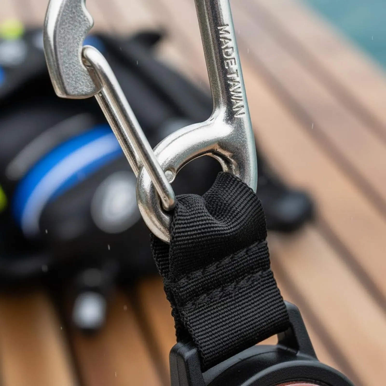 

BCD Accessory Stainless Steel BCD Safety Tether Retractable Diving Lanyard Rust Resistant Diving Lanyard for Divers, Saltwater