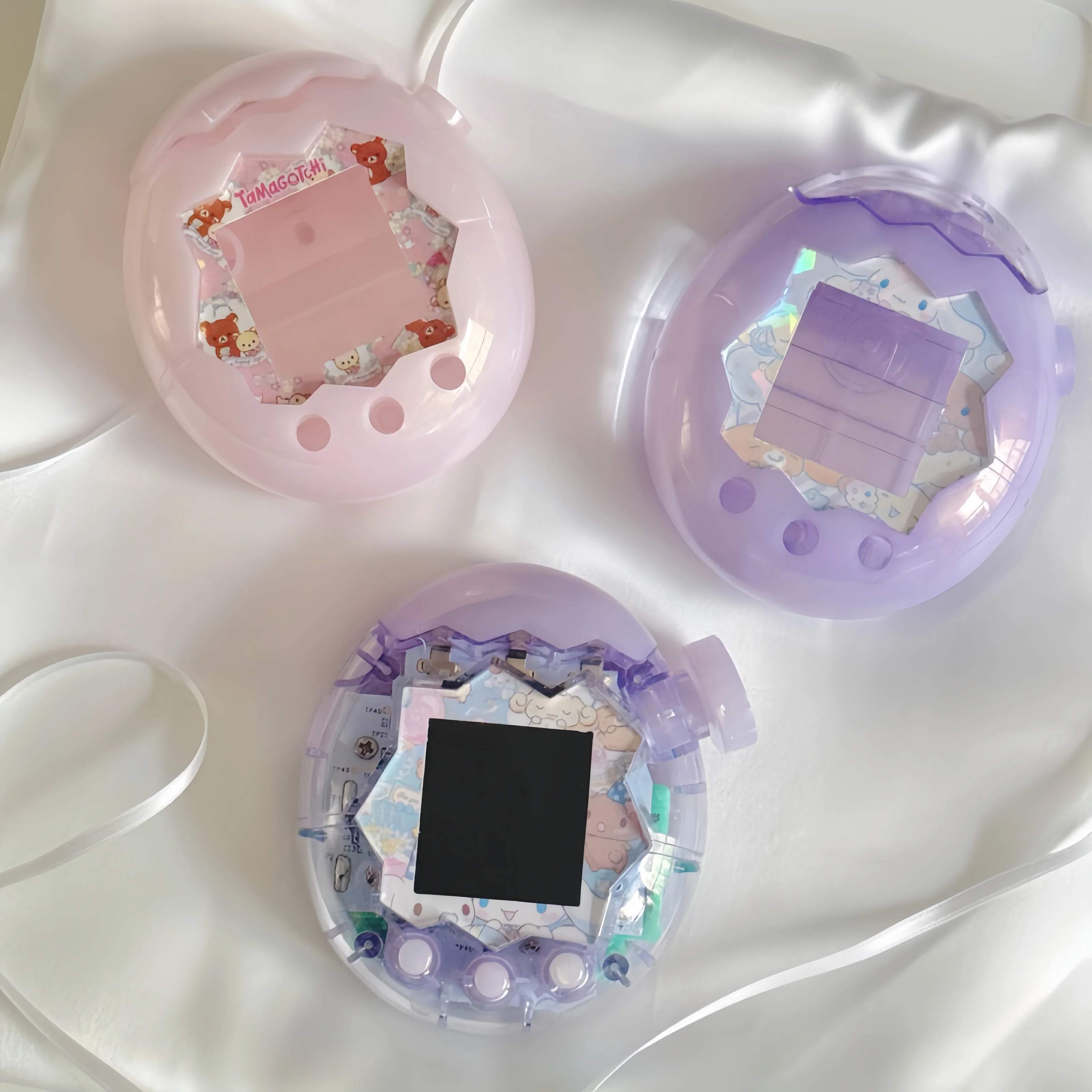 

Новый Takuma Gezi Happy Garden Tamagotchi Paradise, сменный корпус с цветными блоками и лазерным стилем, модный тренд, защитный корпус