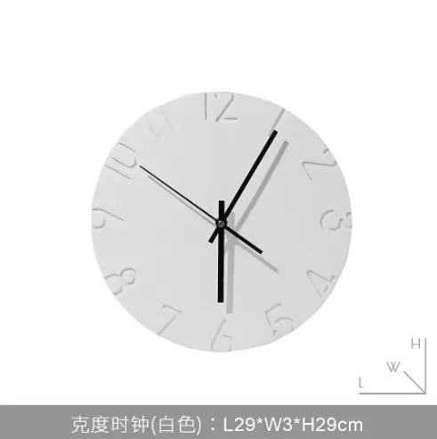 Nordic Creative Wall Clock - Simple Mute Quartz Movement - Factory Wholesale Sand Stone Design Available in Multiple Colors for view 6